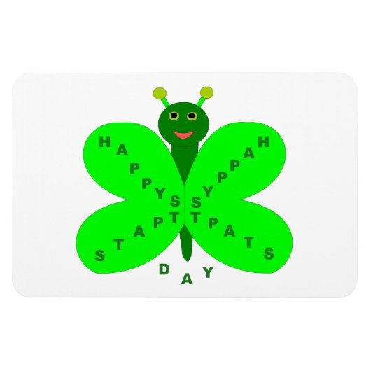 Saint Patricks Day Butterfly Magnet Magneet (Horizontaal)