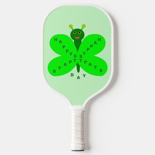 Saint Patrick's Day Butterfly Pickleball Paddle (Voorkant)