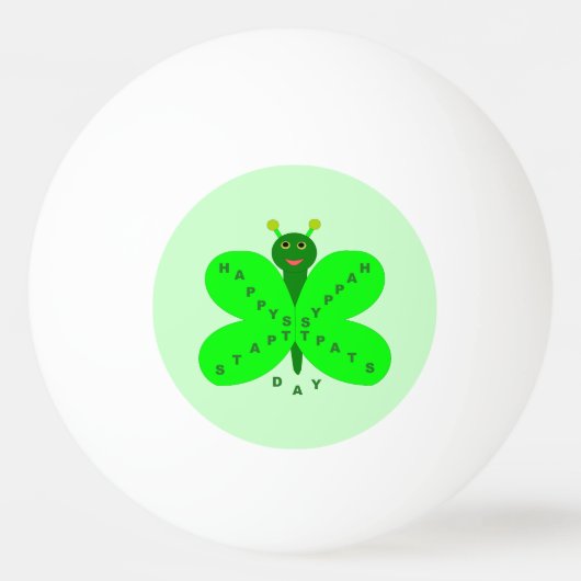 Saint Patrick's Day Butterfly Ping Pong Ball (Voorkant)