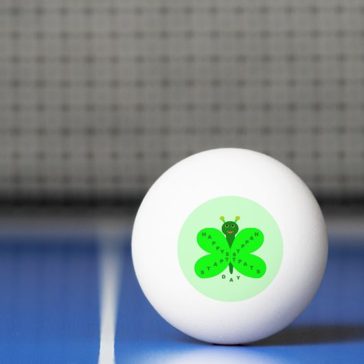 Saint Patrick's Day Butterfly Ping Pong Ball (Net)