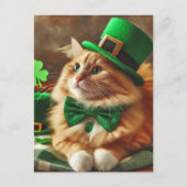 Saint Patricks Day Cat Briefkaart (Voorkant)