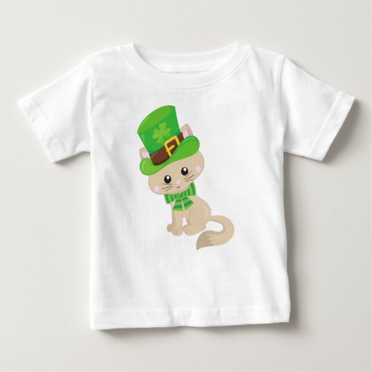 Saint Patrick's Day Cat, Leprechaun Pet, Clovers (Voorkant)