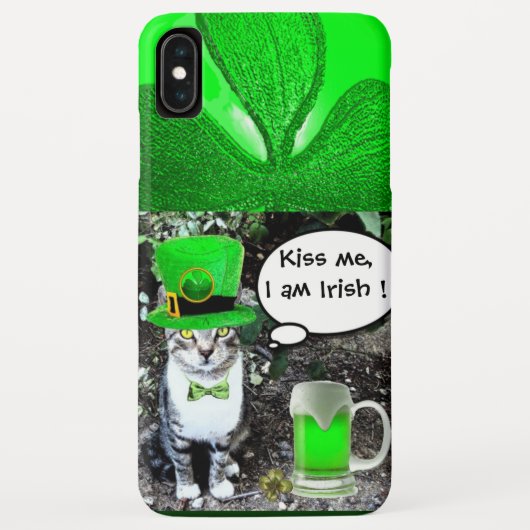 SAINT PATRICK'S DAY CAT MET GREEN IRISH BEER Case-Mate iPhone CASE (Achterkant)
