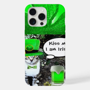 SAINT PATRICK'S DAY CAT MET GREEN IRISH BEER iPhone 15 PRO MAX CASE