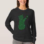 Saint Patrick's Day Cat Shamrock Kitten T-shirt (Voorkant)