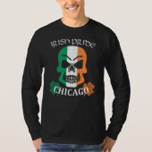 Saint Patrick's Day Chicago Irish Skull Pride T-shirt (Voorkant)