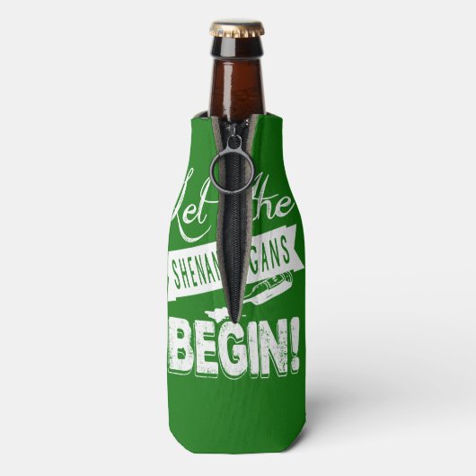 Saint Patricks Day Chugging Flesjeskoeler (Fles Achterkant)