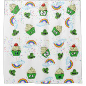 Saint Patrick's Day Douchegordijn Cupcakes (Voorkant)