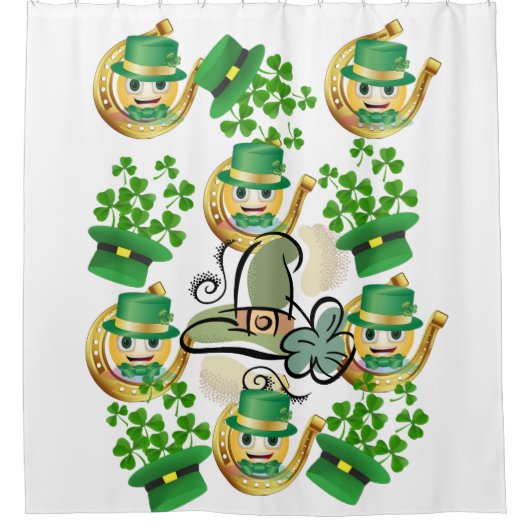 Saint Patrick's Day Douchegordijn Hoefijzer (Voorkant)