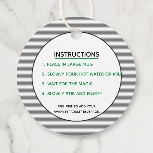 Saint Patrick's Day Drinken | Hete cacaobom Bedankjes Labels (Achterkant)