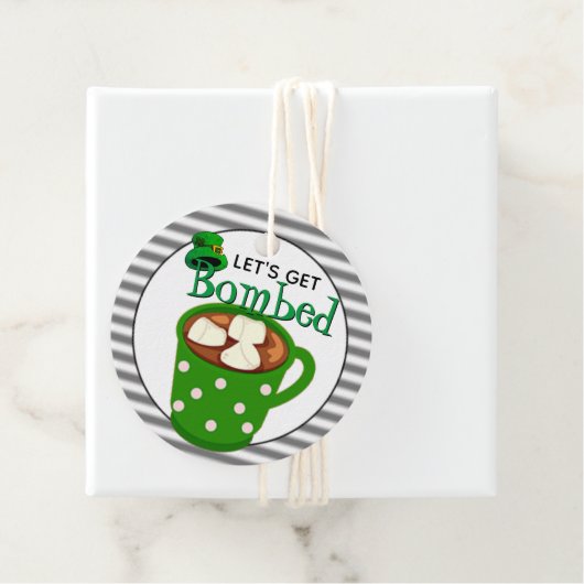 Saint Patrick's Day Drinken | Hete cacaobom Bedankjes Labels (In situ)