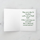 Saint Patrick's Day Eenhoorn met Shamrock Spots Kaart (Binnen)