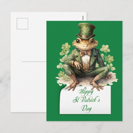 Saint Patrick's Day Feestdagenkaart (Voorkant / Achterkant)