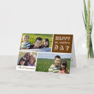 Saint Patrick's Day Fotocollage Groene Shamrock Kaart