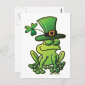 Saint Patrick's Day Frog Briefkaart (Voorkant / Achterkant)