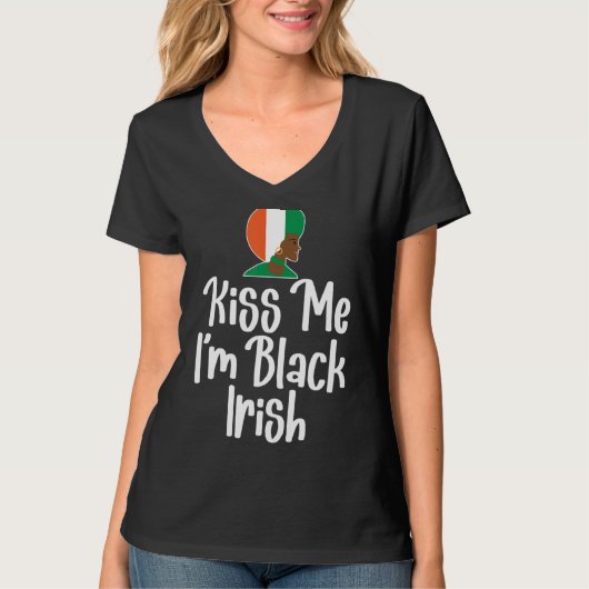 Saint Patrick's Day Funny Graphic Quote Black Iris T-shirt (Voorkant)