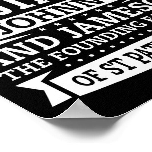 Saint Patricks Day Funny Jack Jim Johnny Jameson F Poster (Hoek)