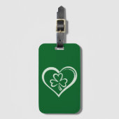 Saint Patrick's Day Funny Shamrock Heart Iers Bagagelabel (Voorkant (verticaal))