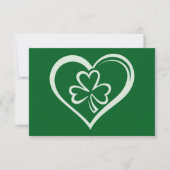 Saint Patrick's Day Funny Shamrock Heart Iers Bedankkaart (Voorkant)