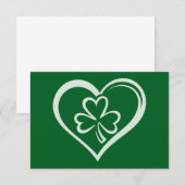 Saint Patrick's Day Funny Shamrock Heart Iers Bedankkaart (Voorkant / Achterkant)