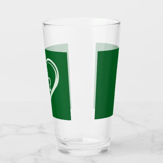 Saint Patrick's Day Funny Shamrock Heart Iers Glas (Links)