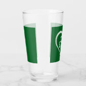 Saint Patrick's Day Funny Shamrock Heart Iers Glas (Rechts)