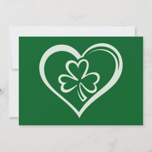 Saint Patrick's Day Funny Shamrock Heart Iers Kaart (Voorkant)