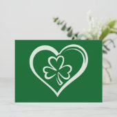 Saint Patrick's Day Funny Shamrock Heart Iers Kaart (Staand voorkant)