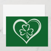 Saint Patrick's Day Funny Shamrock Heart Iers Kaart (Voorkant / Achterkant)