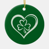 Saint Patrick's Day Funny Shamrock Heart Iers Keramisch Ornament (Voorkant)