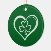 Saint Patrick's Day Funny Shamrock Heart Iers Keramisch Ornament (Links)