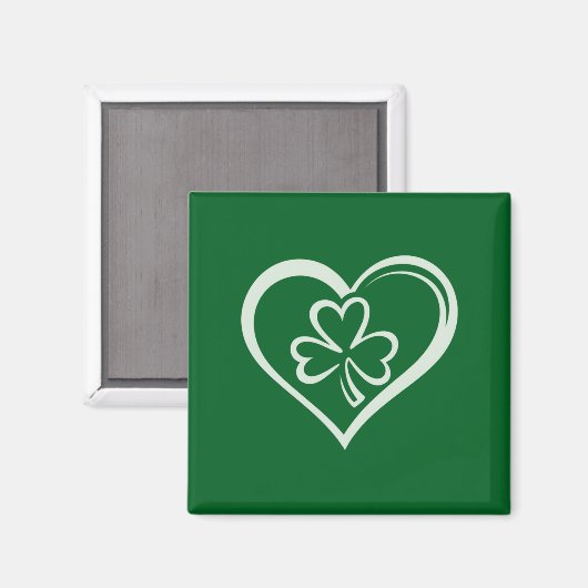 Saint Patrick's Day Funny Shamrock Heart Iers Magneet (Voorkant / Achterkant)