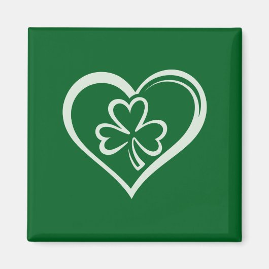 Saint Patrick's Day Funny Shamrock Heart Iers Magneet (Voorkant)