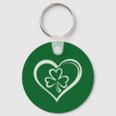 Saint Patrick's Day Funny Shamrock Heart Iers Sleutelhanger (Voorkant)