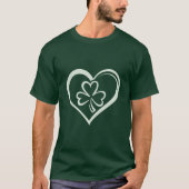 Saint Patrick's Day Funny Shamrock Heart Iers T-shirt (Voorkant)