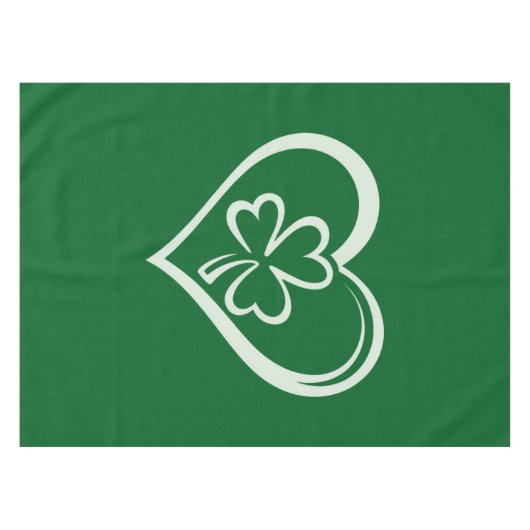 Saint Patrick's Day Funny Shamrock Heart Iers Tafelkleed (Voorkant (Horizontaal))