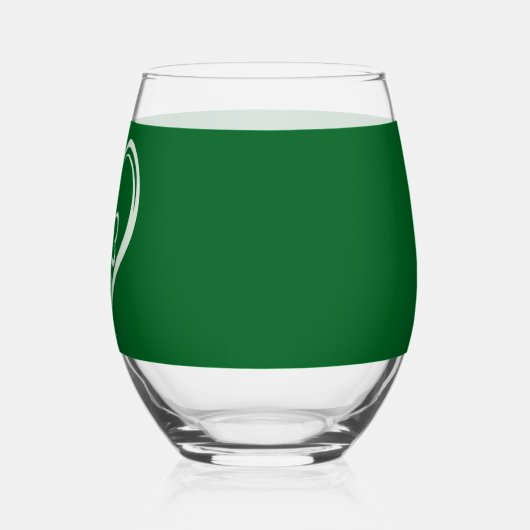 Saint Patrick's Day Funny Shamrock Heart Iers Wijnglas Zonder Voet (Rechts)