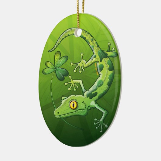 Saint Patrick's Day Gecko Keramisch Ornament (Links)
