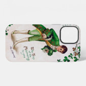 Saint Patrick's Day Gedicht, Vintage iPhone Hoesje (Achterkant horizontaal)