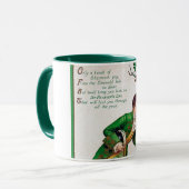 Saint Patrick's Day Gedicht, Vintage Mok (Voorkant links)