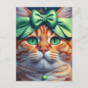 Saint Patricks Day Ginger Cat Briefkaart