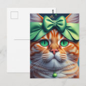 Saint Patricks Day Ginger Cat Briefkaart (Voorkant / Achterkant)