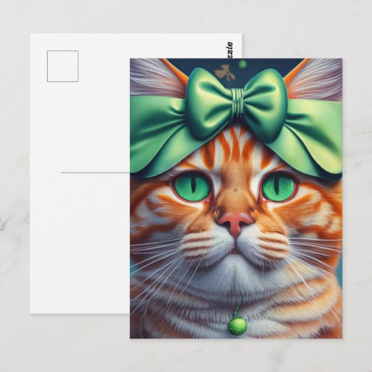 Saint Patricks Day Ginger Cat Briefkaart (Voorkant / Achterkant)