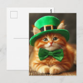 Saint Patricks Day Ginger Kitten Briefkaart (Voorkant / Achterkant)