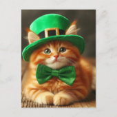 Saint Patricks Day Ginger Kitten Briefkaart (Voorkant)