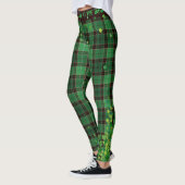 Saint Patrick's Day Glitter Shamrocks Tartan Pset Leggings (Links)