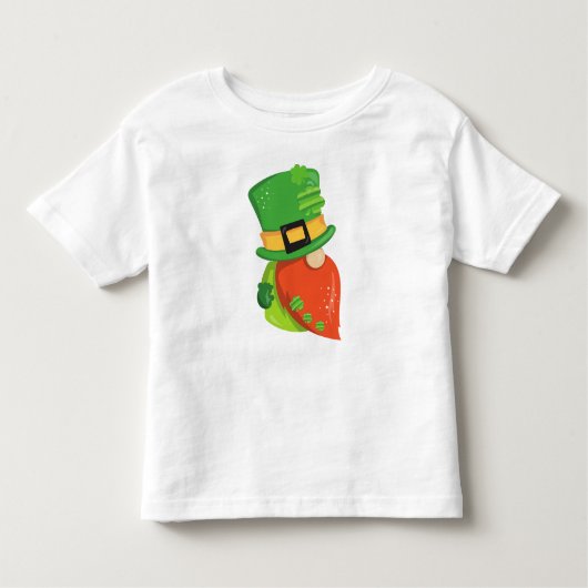 Saint Patrick's Day Gnome, Leprechaun Pet, Clovers Kinder Shirts (Voorkant)