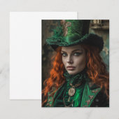 Saint Patrick's Day Gothic Vrouw Notitiekaartje (Voorkant / Achterkant)
