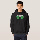 Saint Patrick's Day Graphic Beer Drink Green Hoodie (Voorkant volledig)