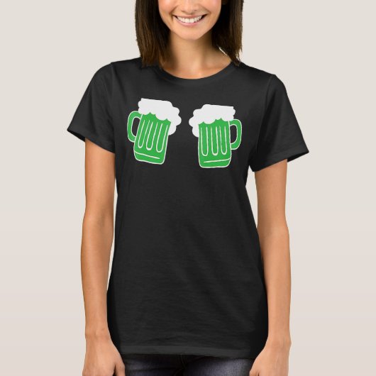 Saint Patrick's Day Graphic Beer Drink Green T-shirt (Voorkant)
